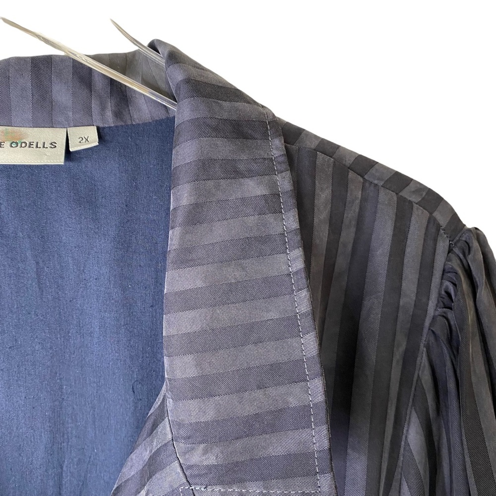 Anthropologie The Odells Ruffle Faux Wrap Robles Print in Nightshade Dress 2X - Picture 7 of 12